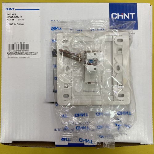 Bộ ổ cắm mạng đơn Cat 6 màu vàng